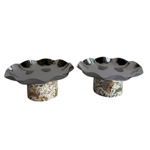 ถาดใส่ช็อกโกแลตโลหะเงินคุณภาพพรีเมียม ทำด้วยมือ ลายตอก พร้อมขาตั้ง สำหรับใส่ถั่ว ช็อกโกแลต ของขวัญในโอกาสพิเศษ - Product Image 6