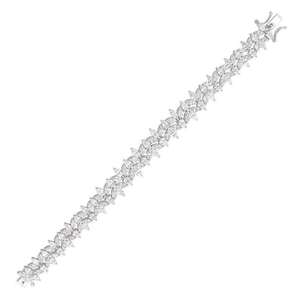 Elegant Tennis Bracelet <b>for</b> <b>Women</b> <b>Silver</b> Plated with Zircon Stones Party Jewelry - Product Image 4