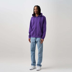 Women Oversized Heavyweight Full-Zip Hoodie - Cozy and Stylish, Ideal for Lounging, Casual Outfits, and Outdoor Activities - Product Image 4