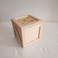 Caisse en bois vide avec couvercle, logo gravé, mini caisses d'expédition en bois, style caisse pour homme, boîte cadeau en bois pour produits, cadeaux, emballage