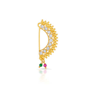 เครื่องประดับจมูกทองเหลืองอินเดีย ซานจ์ โกลด์ นาธ - Product Image 2