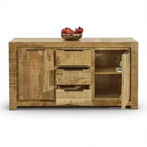 Table à manger en bois massif de style Art déco faite à la main pour hôtel et usage domestique - Product Image 2