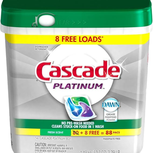 Cascade Platinum ActionPacs <b>Dishwasher</b> <b>Detergent</b> 88 Count Lemon Fragrance Anti-Bacterial All-In-One Disposable Eco-Friendly - Product Image 4