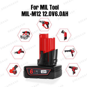 Batterie rechargeable au lithium-ion 12V 6.0Ah de remplacement pour les outils sans fil et les chargeurs <span class=keywords><strong>Milwaukee</strong></span> <span class=keywords><strong>M12</strong></span> - Product Image 3