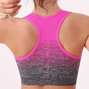 Sujetador deportivo a precio barato para mujer Sujetador de yoga con soporte trasero sexy con sujetador teñido con lazo deportivo extraíble para mujer - Product Image 4