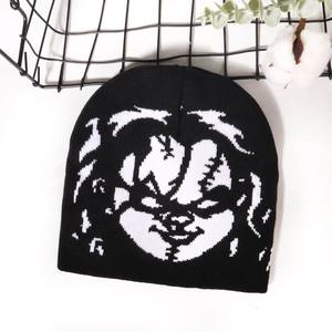 Bonnet Skully d'Hiver 100% Acrylique Motif Jacquard Style Hip-pop Sans Manchette Tricoté pour Voyage, Nouveauté - Product Image 5