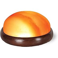Lampe de sel de l'Himalaya moderne de forme personnalisée avec panier en bois, sculpture en cristal naturel rose/orange/rouge, lumière chaude pour chambre à coucher, confort et spa