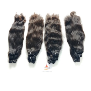 Extensiones de Cabello Humano 100% Virgen de Templo Indio, Doble Trama a Máquina, Sin Procesamiento, Cutícula Alineada, Venta al Por Mayor - Product Image 2