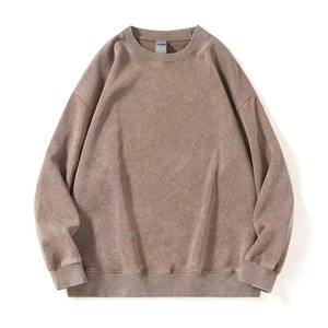 เสื้อสเวตเชิ้ตสไตล์วินเทจ ผ้าเฟรนช์เทอร์รี่ สตรีทแวร์ ล้างสีแบบแอซิด ดีไซน์ดิสเทรส ทรงโอเวอร์ไซส์ คอกลม - Product Image 2