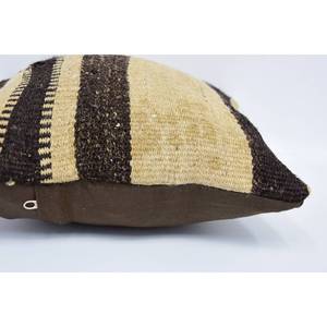 Luxury 12x12 Inch Beige Kilim Patchwork Wool Vintage Floral Printed Woven Non-Slip Eco-Friendly Removable Washable <b>Pillow</b> - Product Image 5