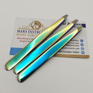 New Professional Handmade Luxury <b>Eyebrow</b> Tweezers Slanted Stainless Steel Durable Eco-Friendly <b>Plucker</b> Puller - Product Image 5
