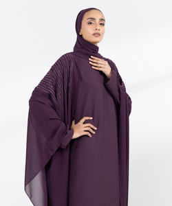 Mode couleur unie à manches longues Abaya femmes robe pour les musulmans personnalisé OEM 2025 vente chaude vêtements islamiques Abaya pour dames - Product Image 4