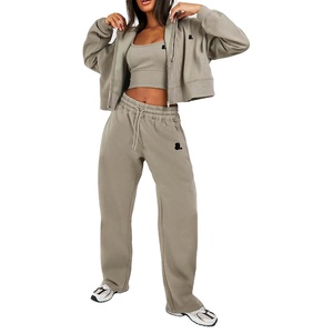 Sweat à capuche zippé d'hiver 2 en 1 Vintage Acid Wash de haute qualité pour femme 100% coton - Product Image 1