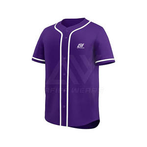 Vente en gros d'uniformes de baseball pour jeunes à la mode personnalisés vêtements de sport de plein air à bas prix ensembles de maillots imprimés vierges respirants - Product Image 2