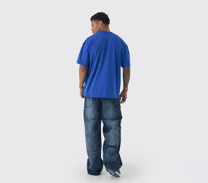 Camiseta personalizada con estampado en relieve 3D 100% algodón, camiseta de ajuste Regular para hombre, camiseta de moda con logotipo elevado de tela pesada de 260G - Product Image 6