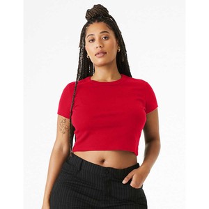 52% Airlume algodón peinado y hilado en anillo, 48% camisetas cortas de poliéster camiseta al por mayor mujeres señoras camiseta - Product Image 5