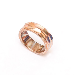 Bague Jexmoo en Mokume Gane faite à la main, personnalisable avec boîte à bague, cadeau idéal pour papa, mari, petit ami, personnalisation OEM prise en charge - Product Image 1