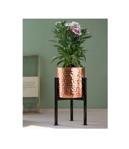 Lot de 3 jardinières en cuivre pur de qualité supérieure avec des bracelets à la mode au design classique au prix - Product Image 2