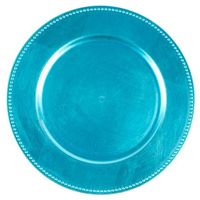 Assiette de Présentation Ronde Bleu Royal de Luxe 13 Pouces – Assiette Décorative pour Mariages, Événements, Traiteur, Vaisselle en Gros