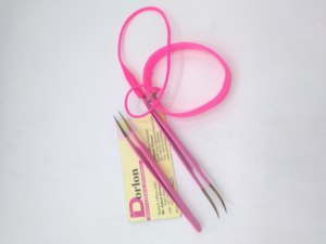 แหนบต่อขนตาสีชมพูพร้อมแหนบถอนขนตามาสม่าสีโรสโกลด์ - Product Image 2