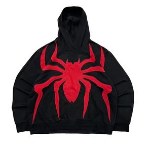 Nueva Sudadera con Capucha Estilo Hip Hop Urbano Informal para Exteriores, Sudadera con Capucha con Estampado de Calavera y Araña, Sudadera Térmica de Color Sólido para Hombre - Product Image 1