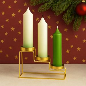 Antique <b>Gold</b>-Finished Metal <b>Candlestick</b> <b>Holders</b> Unique Candle Jar for Wedding Valentine's Day Birthday Home - Product Image 5