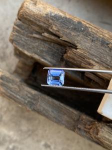 Certificación tanzanita increíble Natural Bio Color tanzanita cuadrado Asscher corte piedra Natural zoisita 1,58 quilates lupa limpia - Product Image 6