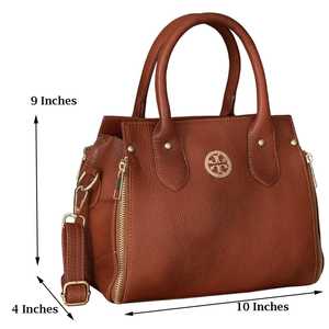 Bolso de Hombro de Cuero para Mujer, 100% Cuero Genuino, Lujoso y Elegante, con Tres Correas, Cierre, Impermeable, Color Personalizado - Product Image 4