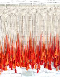 Coloré printemps Floral macramé tenture murale fleur Fiber Art pour pépinière décor tissé tapisserie bébé douche cadeau - Product Image 6