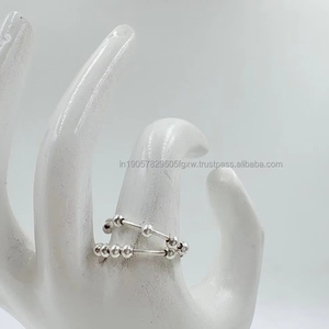 Accessoire à la mode élégant de bague en grappe en argent sterling 92.5 - Product Image 1