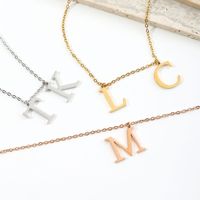Liontin Kalung Trendy DIY dari Baja Anti Karat, 26 Manik Huruf A-Z untuk Wanita dan Anak-anak