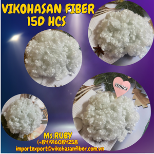 Matériau de remplissage recyclé siliconé creux blanc 15d HCS en fibre de polyester 100% du fabricant vietnamien - Product Image 6