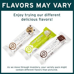 No Cow Vegan Protein Bars, Upgraded Original Variety Pack Pack of 12 - Product Image 3