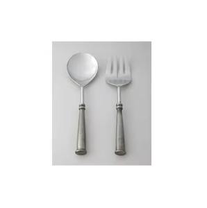 Ensemble de fourchettes et de cuillères à salade en acier inoxydable avec manche en bois, ustensiles de cuisine pour servir - Product Image 2