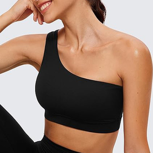 Sujetador Deportivo para Mujer de Alta Calidad, Nuevo Modelo 2024, Acanalado, de un Solo Hombro, Transpirable, Antibacteriano, Personalizado, sin Espalda, para Yoga - Product Image 6