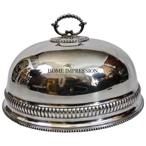 Colección DE ARTE vintage Diseñador único Grabado Color plata Acabado Brillante Pulido Calidad Premium Metal Food Dome DE LA India - Product Image 6