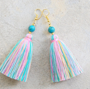 Pendientes Borla Flecos-Dorado-Largo - Product Image 2