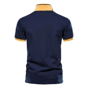 เสื้อโปโลติดกระดุม1 \ 4th เสื้อถักแขนสั้นสำหรับผู้ชายเสื้อโปโลเล่นกอล์ฟ - Product Image 2