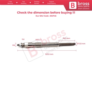BGP46 1 Piece <b>Heater</b> Glow <b>Plugs</b> GX120 100226246 for 2.5 TDI - Product Image 5