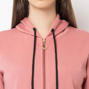 High Quality Women's Casual <b>Zipper</b> Hoodies New Arrival Comfortable Fully Customized Winter <b>Top</b> with Front Logo - Product Image 5