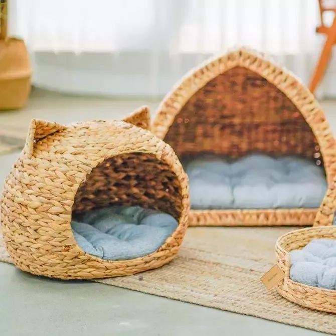 HANDMADE PET'S SUPPLIES WATER HYACINTH CAT HOUSE WHOLESALE CAT CAGE CAT CARRIER NATURAL PET BED PET'S NEST