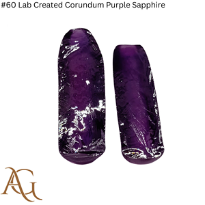 # 60 boules de saphir violet en corindon synthétique créé en laboratoire, fusion flamme synthétique, gemmes simulées pour la taille lapidaire - Product Image 3
