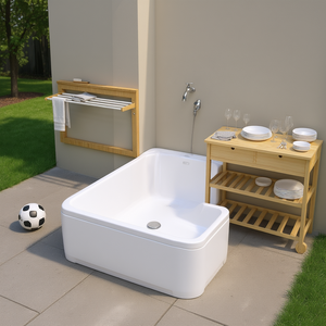 VELA 60x45x25 cm Vasca Multiuso da Parete per Interni/Esterni per Attrezzature di Lavaggio - Product Image 4