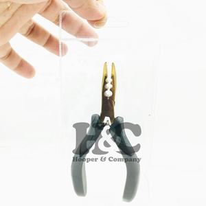 Pince à extensions capillaires Nano Micro en acier inoxydable, à 1 ou 3 trous, logo personnalisé, faible MOQ, usage commercial, salon, HOOPER COMPANY Or - Product Image 2