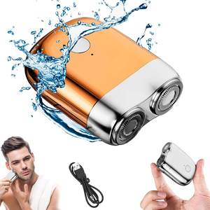 Afeitadora Eléctrica Rotativa Inalámbrica Portátil para Hombre, Recargable por USB, con Función de Recorte de Doble Cabezal, Resistente al Agua IPX7, Afeitadora Facial - Product Image 3
