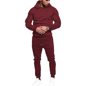 Conjunto Deportivo de Dos Piezas con Estampado Sólido para Hombre, Totalmente Personalizable al por Mayor - Product Image 2