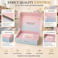 Boîtes d'expédition en papier recyclable personnalisées avec logo pour l'emballage de vêtements, petits cartons d'expédition en carton, emballage de boîtes cadeaux