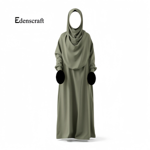 Fabricantes de ropa abaya de lujo de longitud completa abaya jilbab vestido modesto poliéster musulmán ropa tradicional elegante suelta - Product Image 3