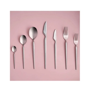Couverts noirs à finition mate, vaisselle Design de créateur, vaisselle entièrement intérieure, couverts en métal, ensemble de couverts, Offre Spéciale - Product Image 3