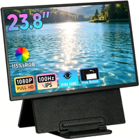 Écran d'extension pour ordinateur portable, type C personnalisé, IPS 23,8 pouces, 100 Hz, anti-reflet, finition mate, temps de réponse 10 ms, résolution FHD 1080P